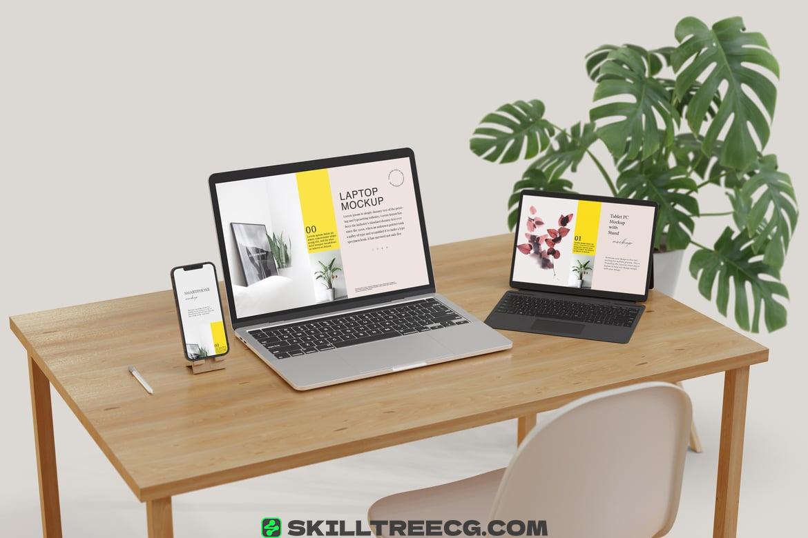 Multi devices set mockup（545655）-技能树